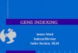 GENE INDEXING Janice Ward Indexer/Reviser Index Section, NLM