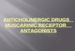 ANTICHOLINERGIC DRUGS MUSCARINIC RECEPTOR ANTAGONISTS