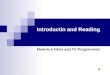 Introductin and Reading Module 6 Films and TV Programmes