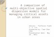 A comparison of multi-objective spatial dispersion models for managing critical assets in urban areas A comparison of multi-objective spatial dispersion