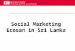 Social Marketing Ecosan in Sri Lanka. Dry composting pilot project in 2001- 2002 in 3 locations Low cost- Mid range Different social groups 42 Ecosan