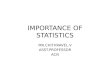 IMPORTANCE OF STATISTICS MR.CHITHRAVEL.V ASST.PROFESSOR ACN