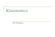 Kinematics AP Physics. Defining the important variables Kinematics is a way of describing the motion of objects without describing the causes. You can