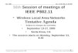 Doc.: IEEE 802.11-99/180 Tentative WG agenda, September 1999 July 1999 Vic Hayes, Chair, Lucent Technologies 1 56th Session of meetings of IEEE P802.11