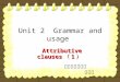 Unit 2 Grammar and usage Attributive clauses （ 1 ） 泗洪县洪翔中学 张倩倩