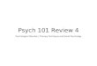 Psych 101 Review 4 Psychological Disorders, Therapy Techniques and Social Psychology
