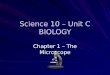Science 10 – Unit C BIOLOGY Chapter 1 – The Microscope