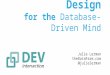 Domain-Driven Design for the Database-Driven Mind Julie Lerman theDataFarm.com @julielerman