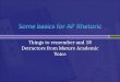 Things to remember and 18 Detractors from Mature Academic Voice
