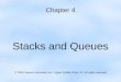Chapter 4 Stacks and Queues © 2006 Pearson Education Inc., Upper Saddle River, NJ. All rights reserved