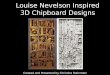 Louise Nevelson Inspired 3D Chipboard Designs Created and Presented by Christine Steinmetz