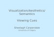Visualization/Aesthetics/Semantics Viewing Cues Sheelagh Carpendale University of Calgary