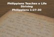 Philippians Teaches a Life Striving Philippians Teaches a Life Striving Philippians 1:27-30