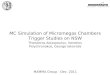 MC Simulation of Micromegas Chambers Trigger Studies on NSW MAMMA Group - Dec. 2011 Theodoros Alexopoulos, Venetios Polychronakos, George Iakovidis