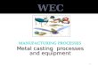 1 MANUFACTURING PROCESSES Metal casting processes and equipment WEC