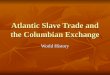 Atlantic Slave Trade and the Columbian Exchange World History
