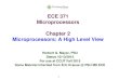 1 ECE 371 Microprocessors Chapter 2 Microprocessors: A High Level View Herbert G. Mayer, PSU Status 10/13/2015 For use at CCUT Fall 2015 Some Material