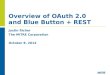 Justin Richer The MITRE Corporation October 8, 2014 Overview of OAuth 2.0 and Blue Button + REST