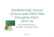Sheffield High School School-wide PBIS Plan (Discipline Plan) 2015-16 4315 Sheffield Avenue Memphis, Tennessee 38118 Revised 8/151