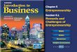 Chapter 5 Entrepreneurship Section 5.1 Rewards and Challenges of Entrepreneurship