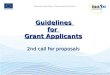 Guidelines for Grant Applicants 2nd call for proposals