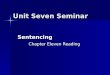 Unit Seven Seminar Sentencing Chapter Eleven Reading