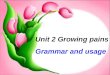 Unit 2 Growing pains Grammar and usage. 成分所指关系词 主语指人 指物 宾语指人 指物 定语指人 指物 that/who that/which (that/who/whom) (that/which) whose/of