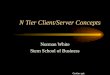 N Tier Client/Server Concepts Norman White Stern School of Business Csntier.ppt