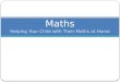 Helping Your Child with Their Maths at Home Maths