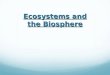 Ecosystems and the Biosphere. Energy Transfer All organisms need energy to carry out essential functions – growth, movement, maintenance, repair, and