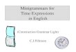 Minigrammars for Time Expressions in English (Construction Grammar Light) C.J.Fillmore