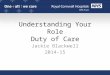 Understanding Your Role Duty of Care Jackie Blackwell 2014-15
