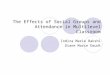 The Effects of Social Groups and Attendance in Multilevel Classroom Indira Marie Bakshi Diane Marie Daudt