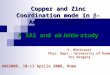 Copper and Zinc Coordination mode in  -Amyloid Peptides A XAS and ab initio study ABR2008, 10-11 Aprile 2008, Roma V. Minicozzi Phys. Dept.- University