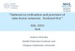 “National co-ordination and provision of take-home naloxone: Scotland first ” SSA, 2015 York Andrew McAuley Health Protection Scotland, and Glasgow Caledonian