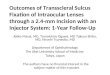 Outcomes of Transscleral Sulcus Fixation of Intraocular Lenses through a 2.4-mm Incision with an Injector System: 1-Year Follow-Up Akiko Masai, MD, Tomoichiro