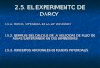 2.5. EL EXPERIMENTO DE DARCY 2.5.2. EJEMPLOS DEL CÁLCULO DE LA VELOCIDAD DE FLUJO DE AGUAS SUBTERRÁNEAS EN DOS DIMENSIONES 2.5.2. EJEMPLOS DEL CÁLCULO