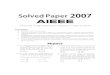 JEE MAINS Solved Paper 2007