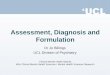 Assessment, Diagnosis and Formulation