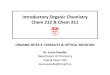 CHEM 212 - Chirality % Optical Rotation Review