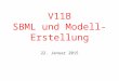 V11B SBML und Modell- Erstellung 22. Januar 2015