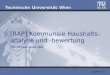 [BAP] Eval 1 [BAP] Kommunale Haushalts- analyse und -bewertung IFIP / TU Wien, Jänner 2005