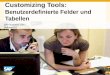 INTERN Customizing Tools: Benutzerdefinierte Felder und Tabellen SAP Business One Release 9.0