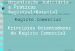 Organização Judiciária e Práticas Registral/Notarial Albertina Nobre OJPRN Registo Comercial Princípios Orientadores do Registo Comercial