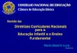 CONSELHO NACIONAL DE EDUCAÇÃO Câmara de Educação Básica Revisão das Diretrizes Curriculares Nacionais para a Educação Infantil e o Ensino Fundamental Maria