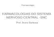 FARMACOLOGIAS DO SISTEMA NERVOSO CENTRAL -SNC Prof. Bruno Barbosa Farmacologia