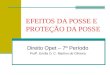 EFEITOS DA POSSE E PROTEÇÃO DA POSSE Direito Opet – 7º Período Profª. Emilia D. C. Martins de Oliveira