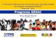 Programa GESAC Elias Nagib David Gerente de Projetos 1º Encontro Nacional de Promotores de Inclusão Digital do Projeto Formação GESAC Natal /RN - 2010