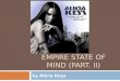 EMPIRE STATE OF MIND (PART. II) by Alicia Keys. Biografia de Alicia Keys ï‚¨ Alicia Keys (1981) © nome art­stico de Alicia Augello-Cook, uma cantora norte-americana