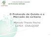 1 O Protocolo de Quioto e o Mercado de carbono Marcelo Theoto Rocha CEPEA - ESALQ/USP
